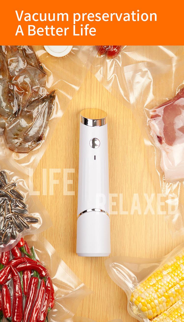 Compact Vacuum Sealer for Food (Vacuum Sealer Machine + 10 Reusable Vacuum Bags) Powerful Handheld Vacuum Sealer Machine, Seal Meal Saver, Portable Food Sealer