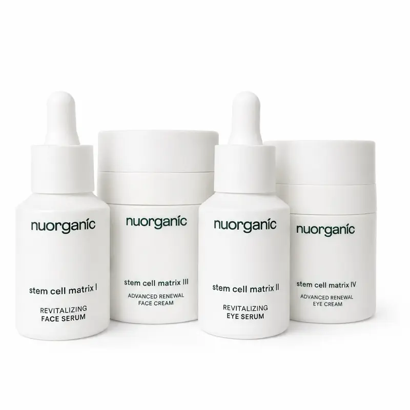 nuorganic NEW LAUNCH Firm & Reset Complete Skincare Bundle (4 Products) - Skin Repair, Hydrating, Firming, Anti-Aging, Stem Cell Matrix I, II, III, IV for Adults