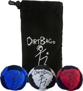 Hacky Footbag for Adults & Kids Professional Sand Filled Hacky Ball Multicolored Geometric Pattern - Dirt Footbags for Foot Sports,Vibrant Sports Design Durable Beginners Outdoor