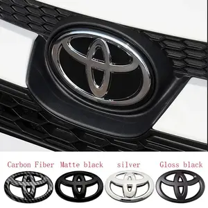 For Toyota Corolla Camry RAV4 Yaris Hilux Vios Highlander Auto Accessories Sticker For Cars 1Pcs 3D ABS Car Front Grille Hood Rear Trunk Logo Emblem Badge Stickers