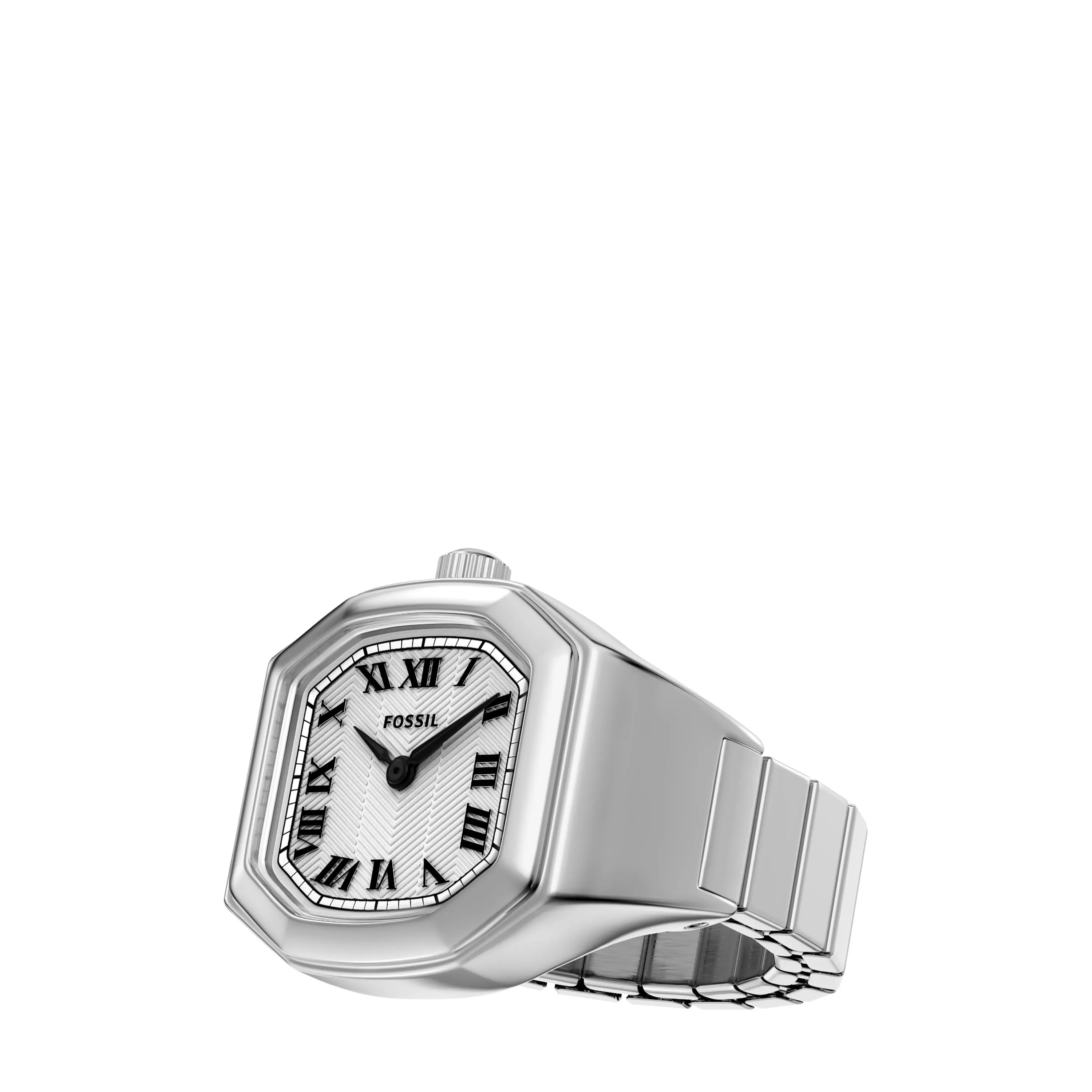Fossil Women's Harlow Watch Ring Two-Hand Stainless Steel