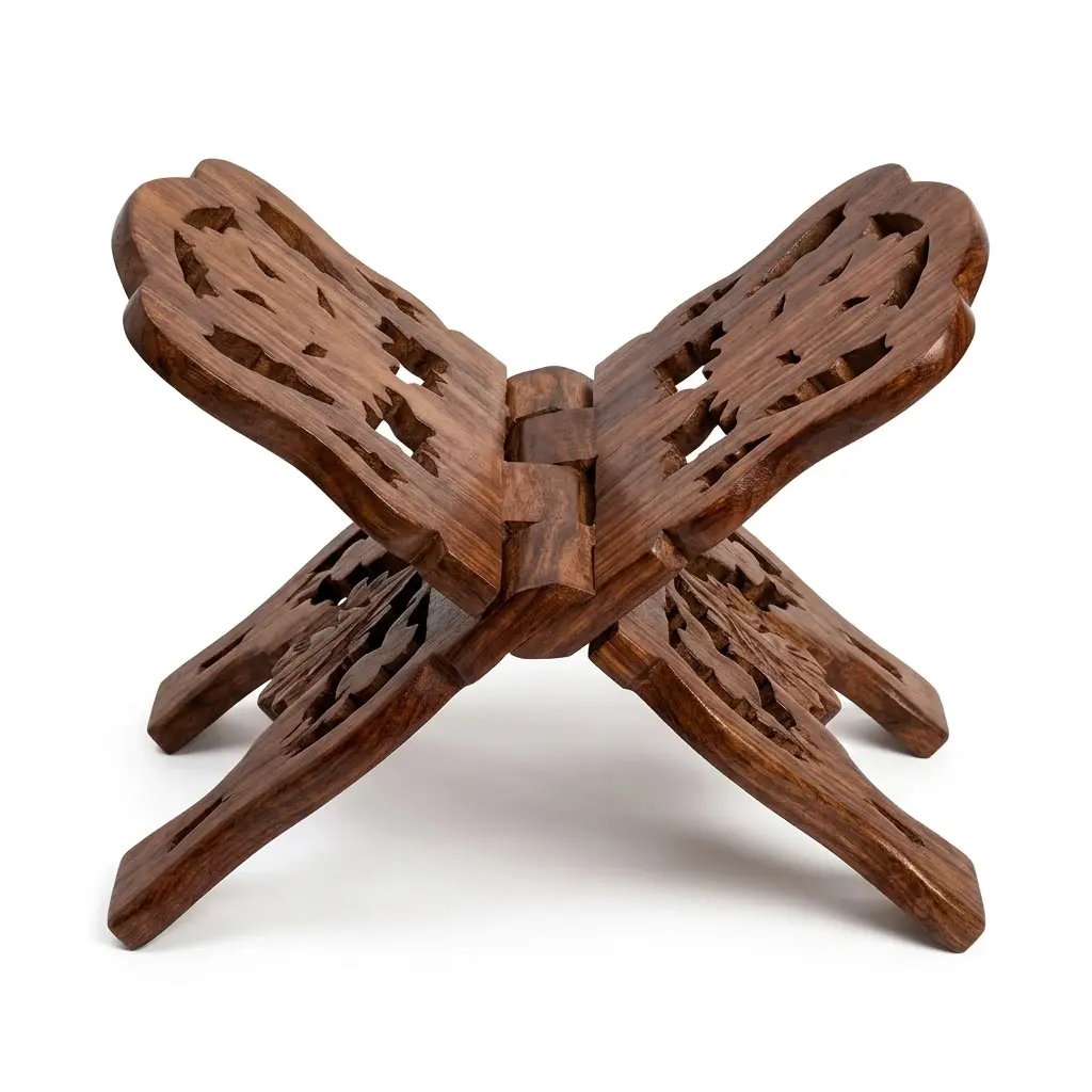 Wooden Book Holder 10 Inch — Altar Stand Grimoire Display