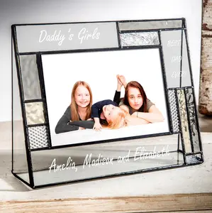 Dad Picture Frame from Kids Custom Engraved Photo Frame Gift for Father or Grandfather  Pic 392-46H EP623