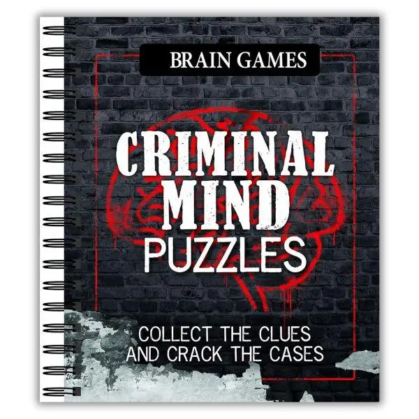 Halloween Gift Brain Games Challenging Criminal Mind Puzzle Book for Adults , Mystery, Logic & Crime-Solving Fun