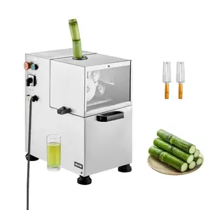 VEVOR Commercial Sugar Cane Juicer, 750W Electric Sugarcane Juicer Machine with 661LBS/H High Output, 3 Stainless Steel Rollers, Sugarcane Juice Press Extractor Squeezer on Wheels for Home/Commercial
