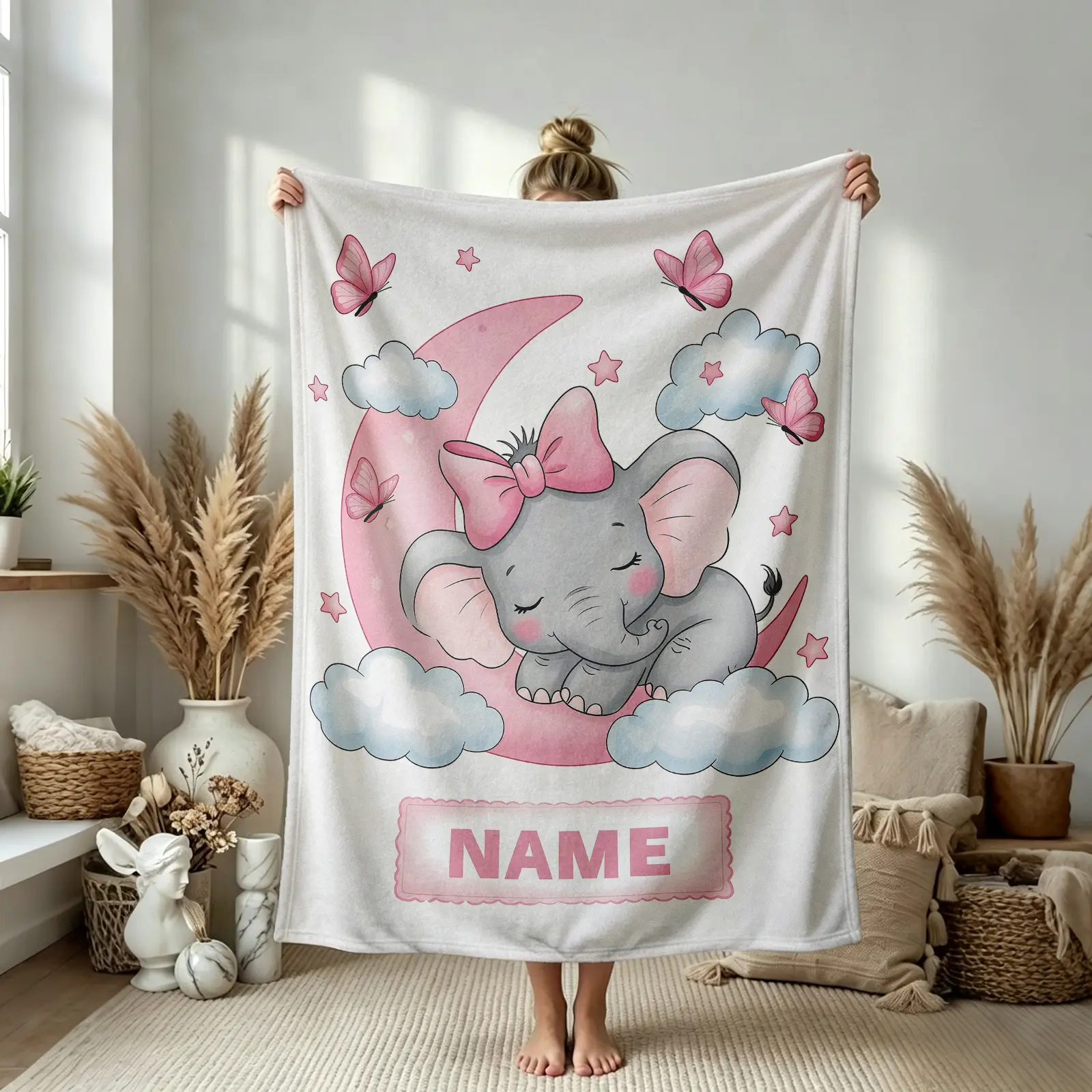 1pc Personalized Name Flannel Blanket - Custom Skin-Friendly Soft Lightweight child Birthday Theme Throw, Home Use All-Season Bedding, Kids' Festive Gift