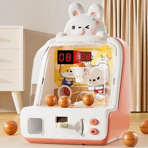 Children's basketball shooting game toy machine ideal for birthday gifts promotes thinking skills and concentration left wheel