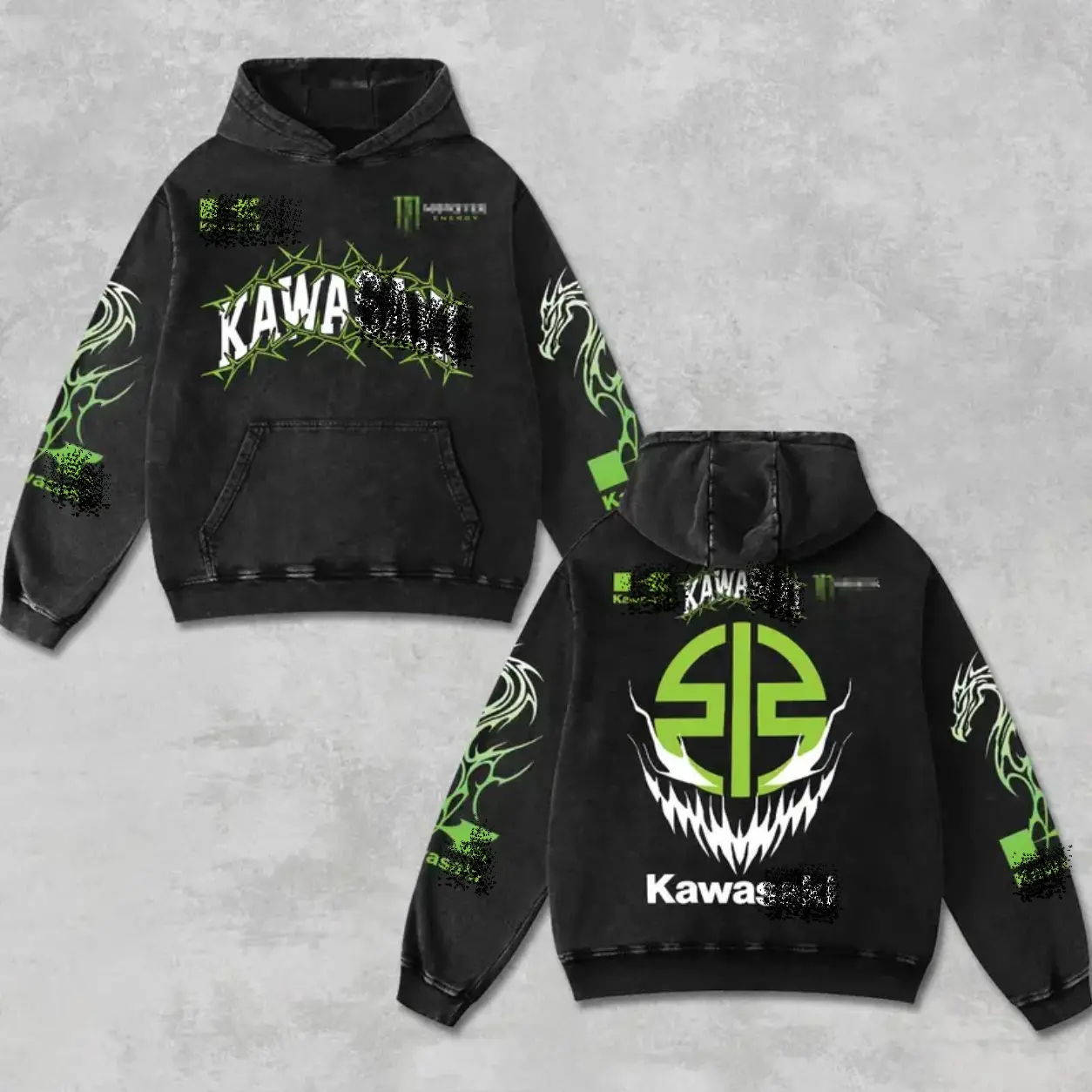 Retro Racing Washed Hoodie v6 Motor World Champion Enthusiast Streetwear Racing Team Super Motorsports Clothing Riders Motocross Off-Road Dirt Bike Fan Gear Cotton For Motor Fan