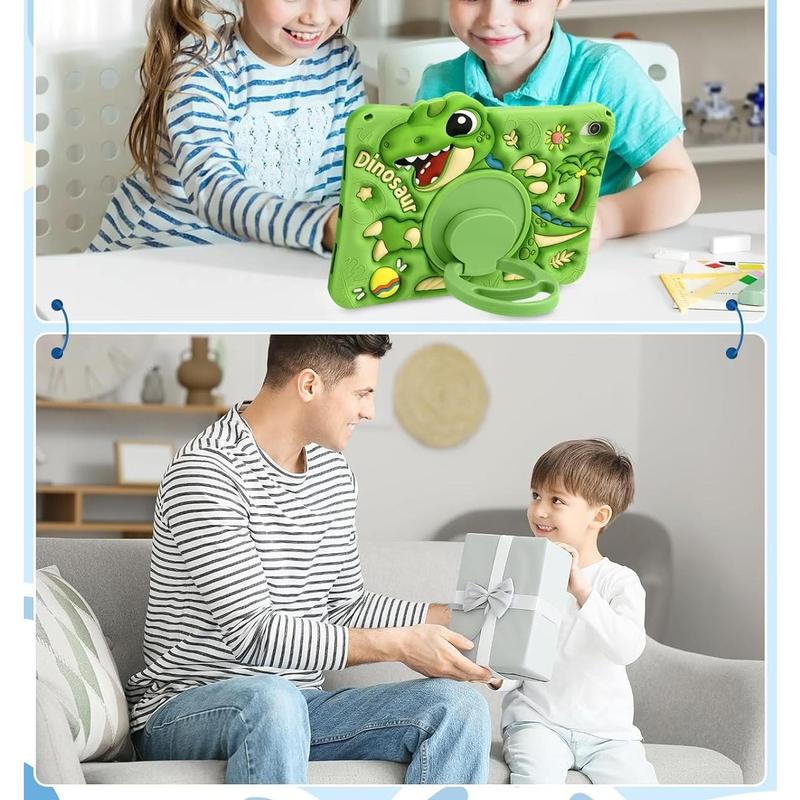 3C9-PHP016 for iPad A16 Case/10th Generation Case - Green Dinosaur Cool for Boys Girls Teens Soft Silicone Cute with Shoulder Strap & Rotating Stand Case for iPad A16 11th Generation 11 Inch 2025 3C9-PHP016 for iPad A16 Case/10th Generation Case - Green Dinosaur Cool for Boys Girls Teens Soft Silicone Cute with Shoulder Strap & Rotating Stand Case for iPad A16 11th Generation 11 Inch 2025