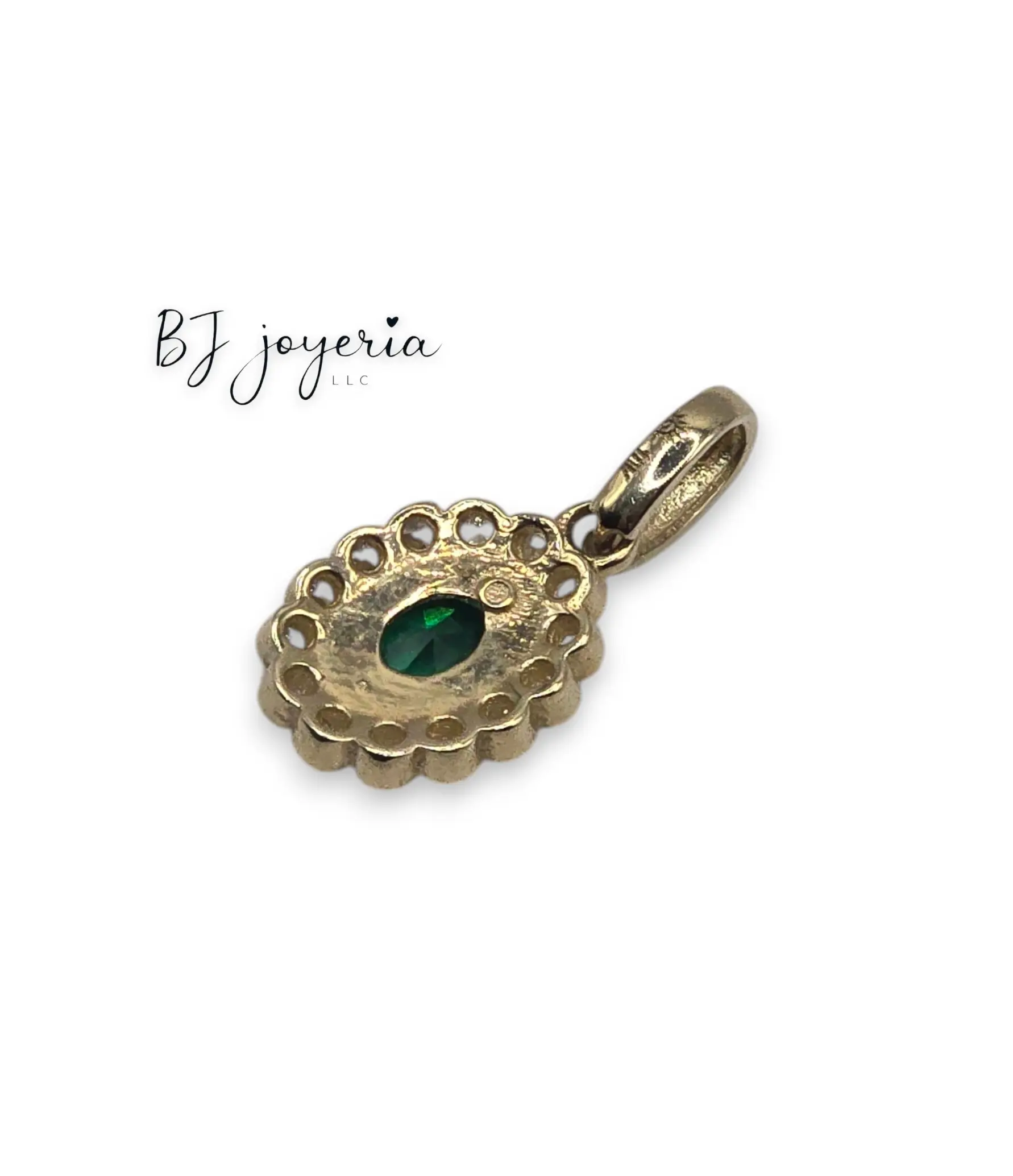 BRILLANT GREEN STONE PENDANT (10K) (0134)