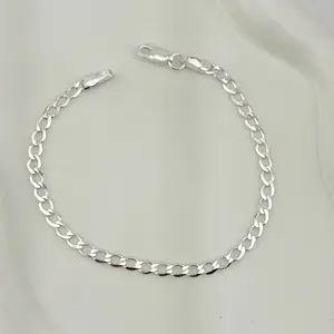 Silver 925 Cuban bracelet 3mm - pulsera cubana de plata 925