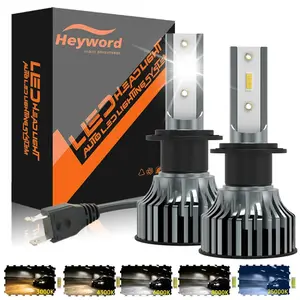 2 Pack Car H4 LED Headlights, 60w 10000 Lumens LED Bulbs, H4 H11 9005 H7, 3000k 4300k 6000k 8000k 25000k, Universal 12V Car Lights, Led Headlight Kit