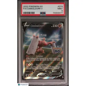 2022 Pokemon Go Conkeldurr V #074 FA PSA 9 MINT