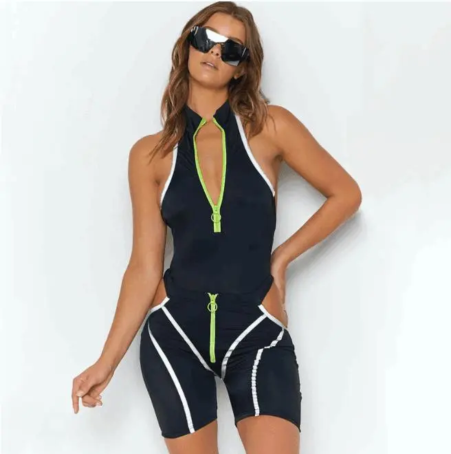 Ava - Sexy Lifeguard 2-Piece Reflector Matching Set