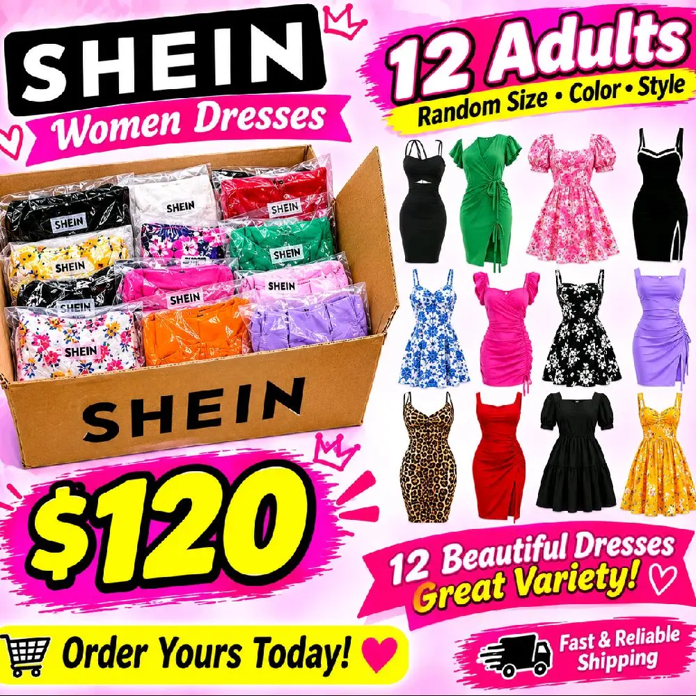 12 random  shein dress/selman rób