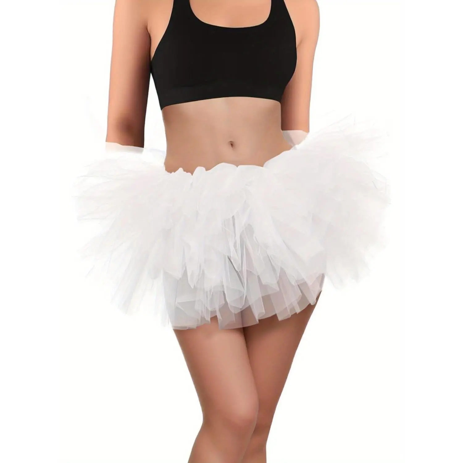Tutus for Women Adult 5 Layered Tutu Tulle Skirts Costumes for Womens Tutu Skirts for Girls Teens Halloween Ballet White Womenswear skirts skirts women