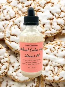 Oatmeal Cookie Icing Shimmer Oil 120ml Hydrating Body Care for Radiant Skin by Karafa Essentials
