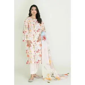 3PC stitched Printed Lawn Suit |  KLA-3755