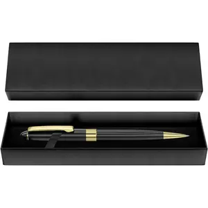 Ballpoint/Rollerball Pen- Rotating Retractable Tip, Black Ink, Elegant  Box for Men & Women (Christmas/Birthday/Graduation )