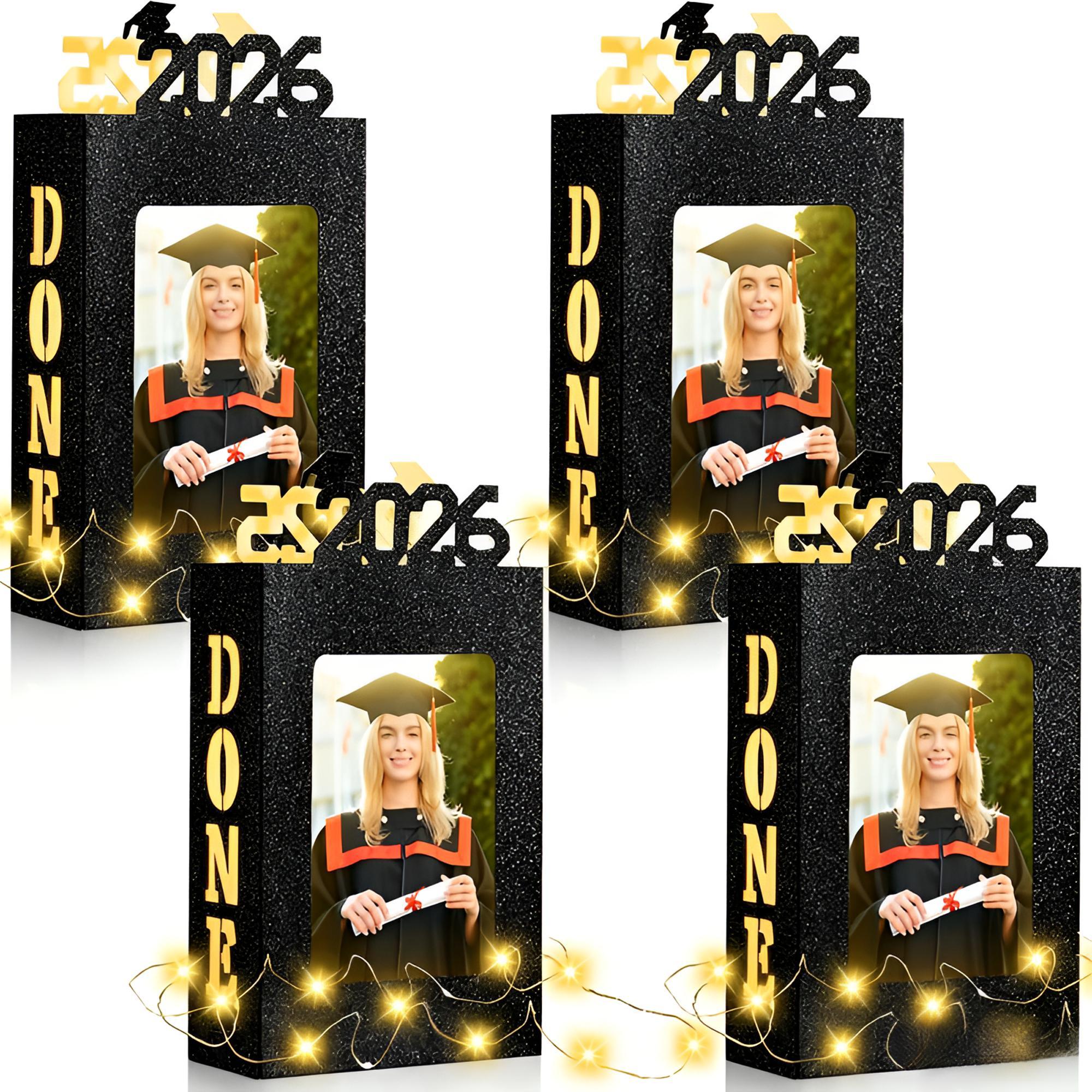 2026 Graduation Table Centerpieces 4/8Pcs Fit 4x6in Photo Grad Gifts Party Favor for Graduates