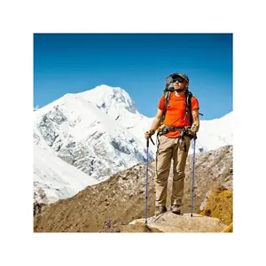 Foldable Trekking Hiking PolesLightweight Aluminum Telescopic Nordic WalkingSticks,Adjustable Anti-shock Collapsible Alpenstockwith Anti-Shock and Quick Lock System