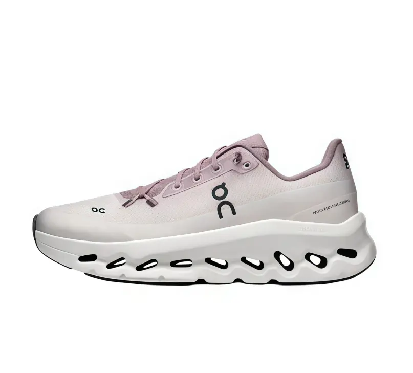 matte off white nude pink gradient spliced hollow cushion running casual shoes breathable for long runs soft pale pink sport niche style fit all sports fitness crowds multi-hole hollow supportive mesh design