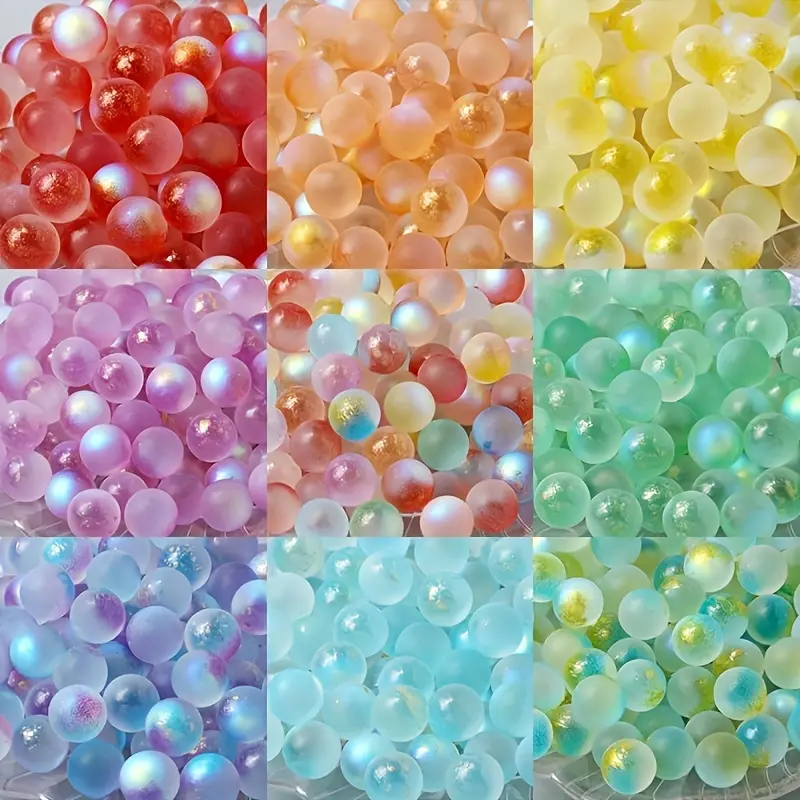 51 Gleaming Glass Decorative Stones For Crafts, 12mm Luminous Beads For Jewelry Making, Bracelets, Home Decor, Fireplace Decoration - No Holes