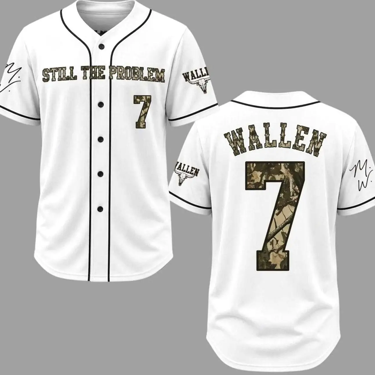 Wallen Baseball Jersey, Wallen Still The Problem Tour 2026 Baseball Jersey, Country Music Fan Merch Shirt 7ZT XLN FOD