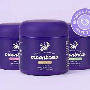 MoonBrew Sleepy Hot Cocoa, Sleepy Berry & Mint Chocolate TRIPLE PACK – Melatonin-Free Magnesium Sleep Drink – Sugar-Free Calm Mix