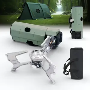 Portable Outdoor Stove; Foldable High-power Gas Canister Stove for Home And Outdoor Use; Barbecue; Grilling; Boiling Water; Fire-making Travel; Mountaineering; Cooking; Camping 2700W/3800W - with Storage Bag, Shockproof Bag
