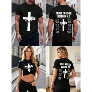 ✝️ Christian Cross Crown of Thorns Graphic Tee Bible Verse Inspirational Shirt for Men Vintage Religious Style Casual Streetwear Daily Outfit Gift Idea men clothing sale tiktok shop deals
