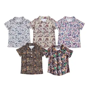 Camo Short Sleeve Boys Polo Shirts