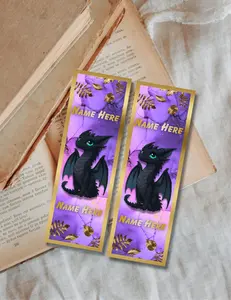 Custom Dragon Bookmark - Personalized Fantasy Book Marker for Bookworms & Fantasy Lovers