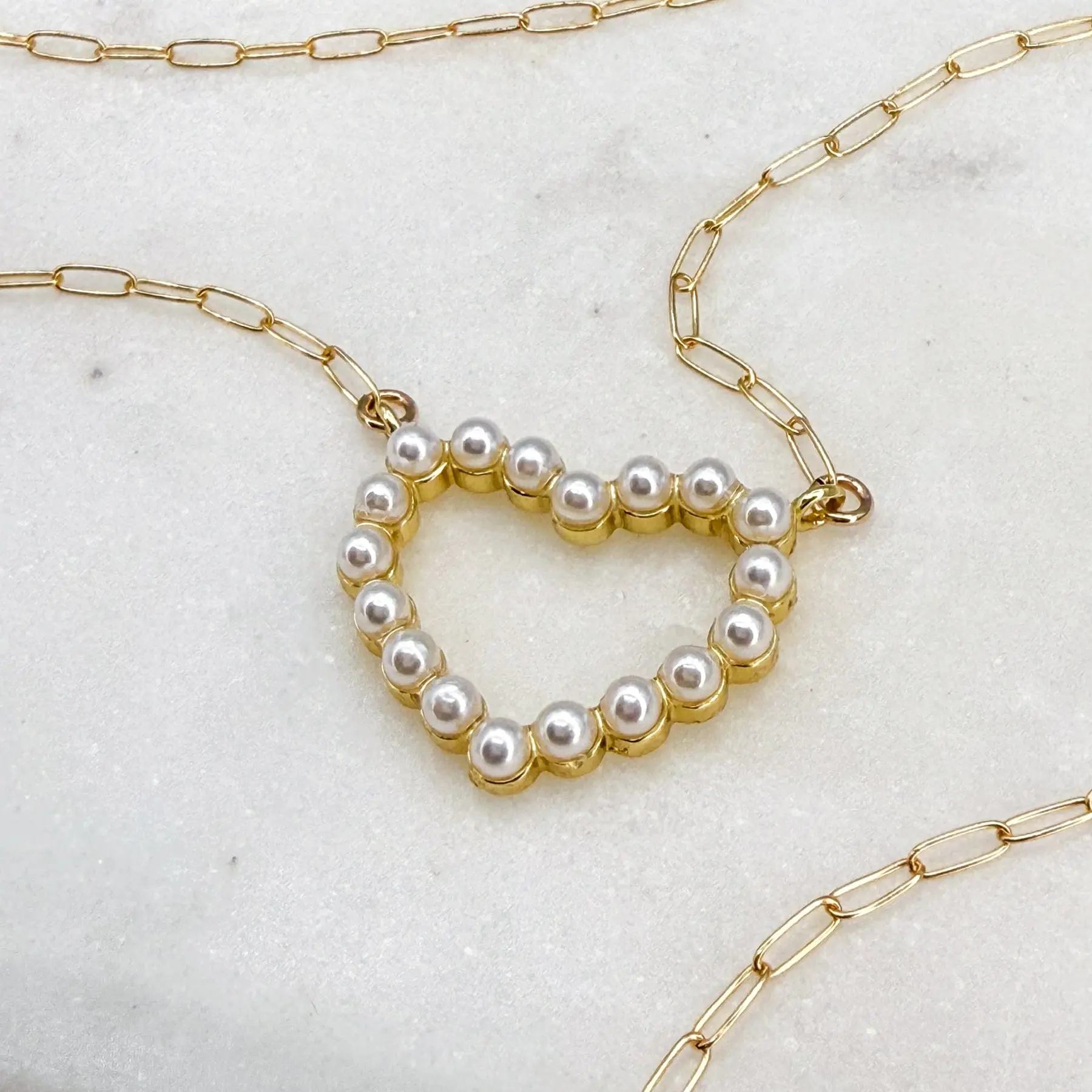 Siren Song Necklace with Pearl Pendant and Gold Chain