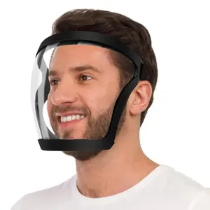 Full Face Shield Reusable Anti Fog Transparent High Definition Plastic Face Shield With Adjustable Band Premium Protective Face Shield For Unisex And Adult Daily Use