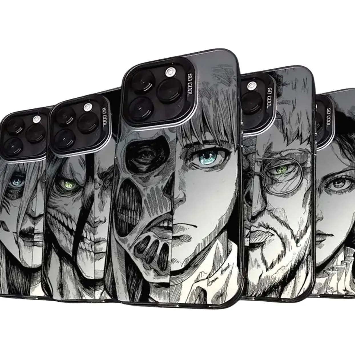 Attack on Titan Anime Protective TPU Wireless Phone Case - Levi, Eren, Mikasa Covers for Various Models of iPhone 17,16,15,14,13,12,11,X & Samsung Devices, Ideal for Anime Fans