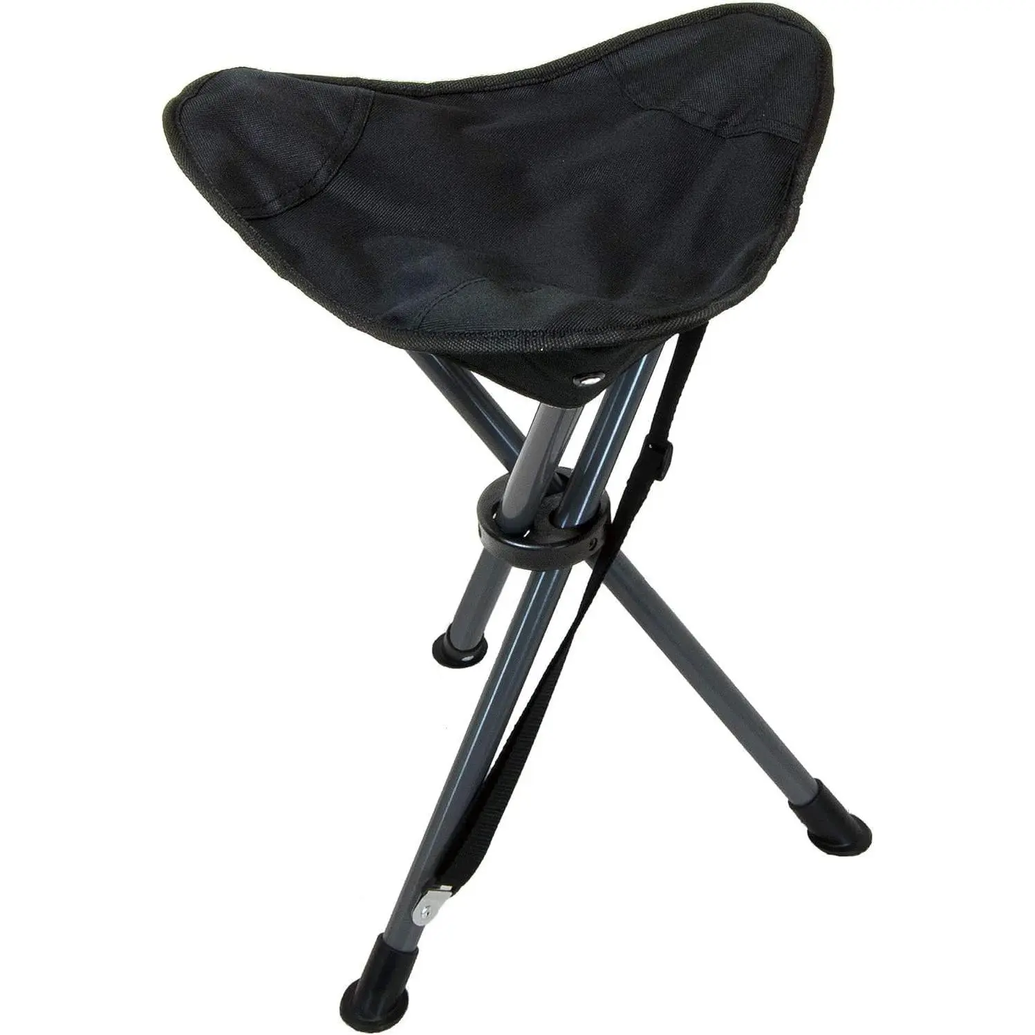 Travel ChairTripod Chair for Camping, Lightweight Chair, Adjustable Carry Strap for Easy Transport |   Lighter Version of The Original Slacker Stool |   Perfect for Outdoor Adventures (Black), Adjustable Strap, Easy Carry, One Person