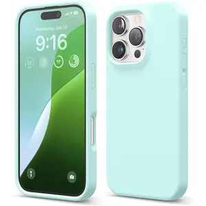 Compatible with iPhone 16 Pro Case, Premium Liquid Silicone Case, Full Body Protective Cover, Shockproof, Slim Phone, Anti-Scratch Soft Microfiber Lining, 6.3 inch (Aqua Sky)