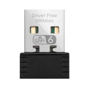 FENVI WIFI 6 Adapter AX286 Network Card Mini USB Dongle 2.4GHz 802.11AX Signal Reception For PC Laptop Windows 10/11 Driver Free