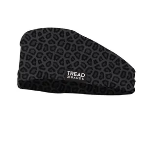 TreadBands Off-Road Contoured Non-Slip Loop Headband - Black Leopard