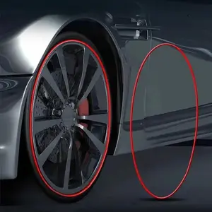 Car Wheel Rim Protector, Car Wheel Rim Protector Decorative Strip, Universal Automotive Car Exterior Accessories for Car Wheel Rim, Reflective Sticker
