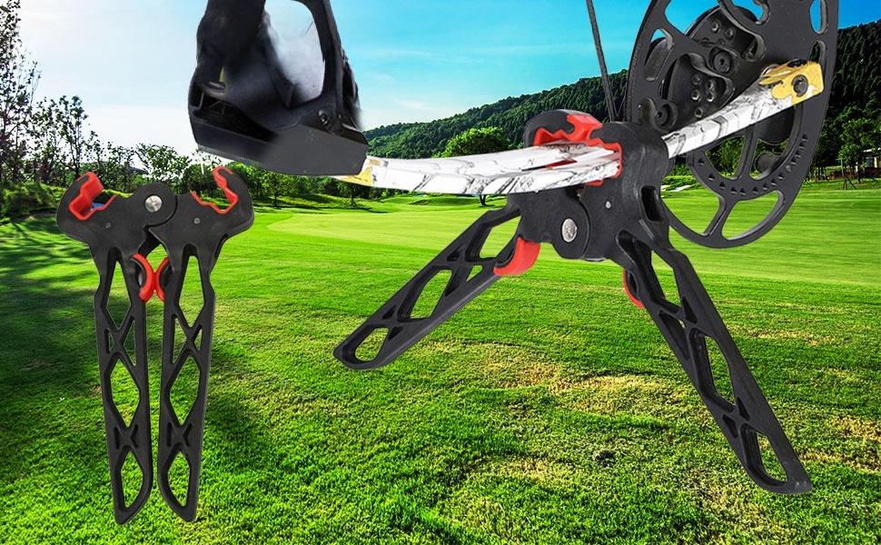 Archery Bow Stand, Rubber Foldable Compound Bow Holder, Ground - Supporting Bipod Rack for Compound Bows, Portable & Scratch - Resistant for Archery Accessories for Hunting Archery Bow Stand, Rubber Foldable Compound Bow Holder, Ground - Supporting Bipod Rack for Compound Bows, Portable & Scratch - Resistant for Archery Accessories for Hunting