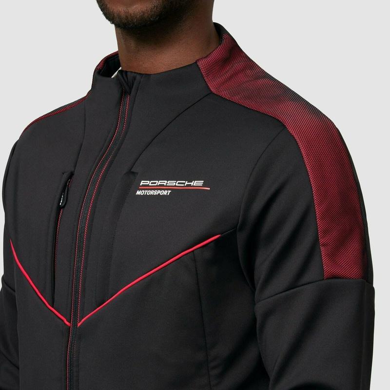 Porsche Motorsport Men's Fanwear Black Softshell Jacket