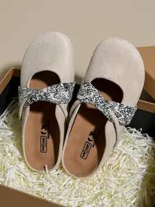 Japanese Style Thick Sole Mary Jane Sandals, Open Toe Half Slipper for Women, Summer Fashion Versatile Cool Slippers