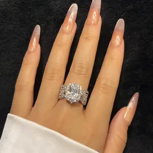 JJ CHIC 3CT Radiant Cut Ring for Women, 5A Cubic Zirconia Engagment Ring Jewelry, Bridal Ring & Vintage Anniversary Wedding Gift