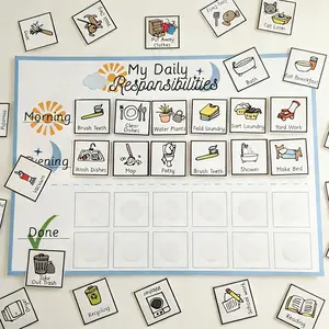Daily Task Planner Set, Chore List, Morning Evening Checklist, Time Management Organizer, Magic Tape Included, Perfect Gift for Friends Family Colleagues