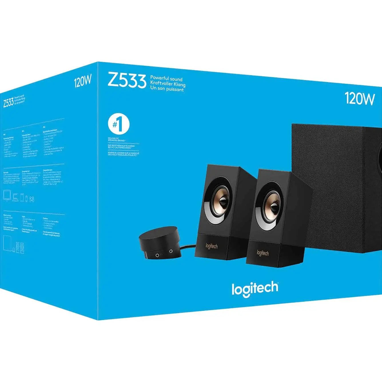 Logitech - Z533 Multimedia Speakers (3-Piece) for PC - Black