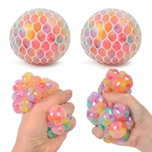 Rainbow 3D Squishy Sensory Stress Relief Ball, Silent Non-Toxic Fidget Squishies, Anti-Anxiety Toy for Adults, Ideal for Home Supplies, Party Bags & Gifts,summervibes