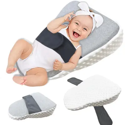 Baby Wedge Pillow For Feeding & Naps - Memory Foam, Anti-Reflux, Portable, Machine Washable Cover