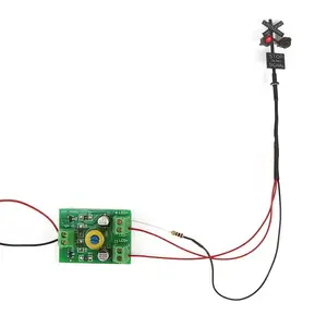 N Scale 1:160 Crossing Signal Stop On Red 2-LEDs Made + Control Module